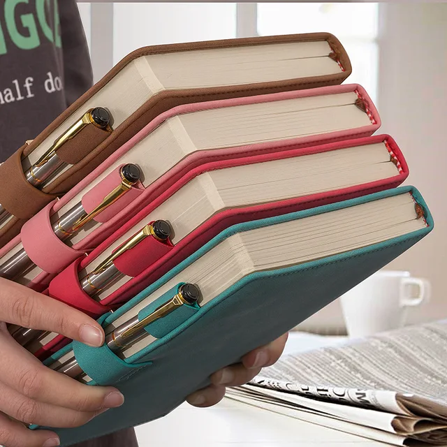 A5 Notebook Ultra-thick Thickened Notepad Business Soft Leather Work Meeting Record Book Office Diary Sketchbook Students Cute 1