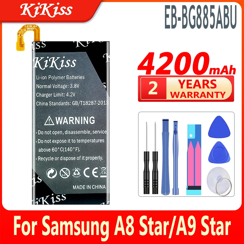

4200mAh Replacement Battery EB-BG885ABU for Samsung Galaxy A8 Star A9 Star A8Star A9Star SM-G885F G8850 G885Y SM-G8850 SM-G885Y