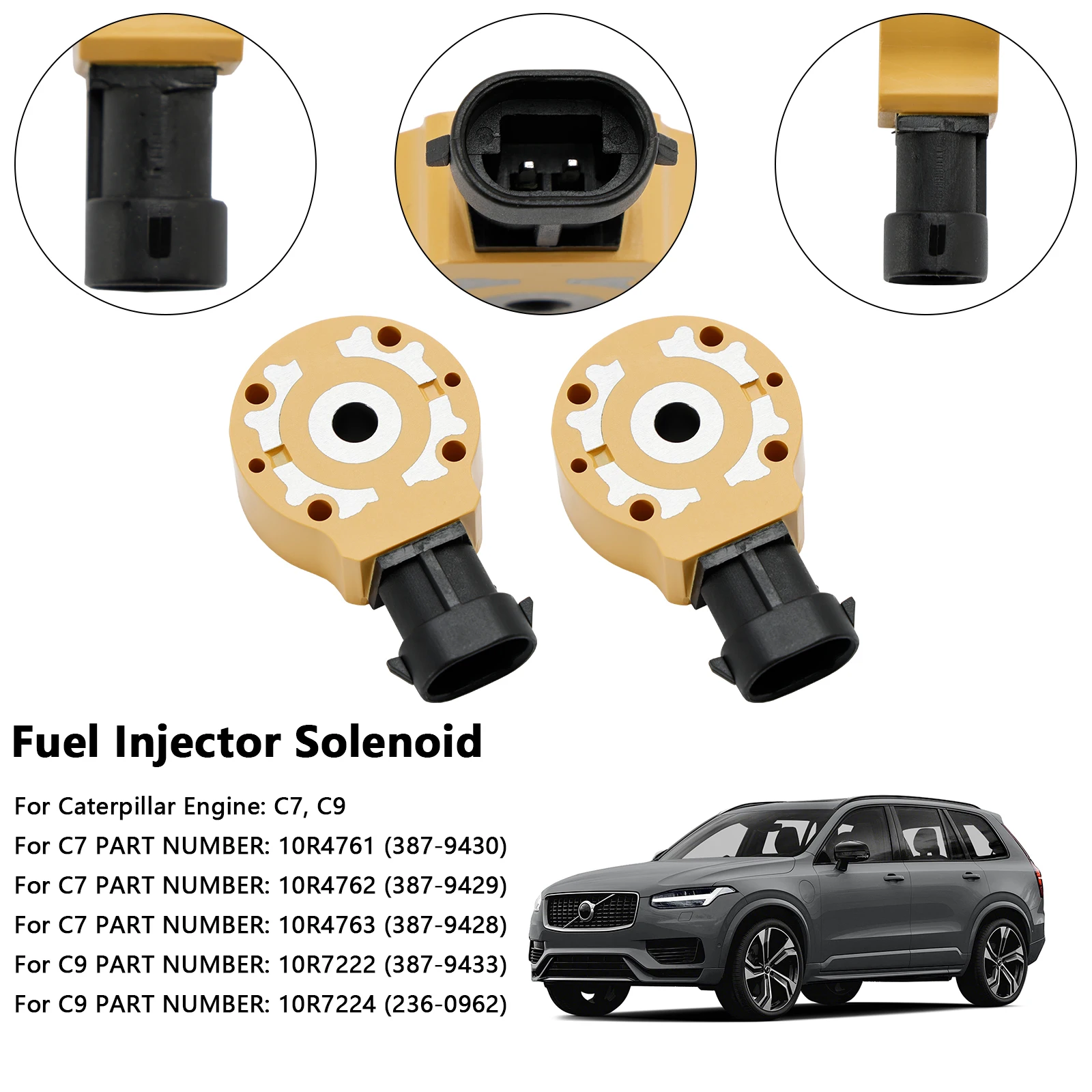 2 шт. соленоид топливного инжектора 214-5427 подходит для Caterpillar CAT C7 C9 10R4761