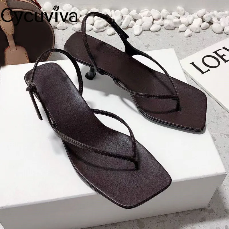 

Женские сандалии-гладиаторы на высоком каблуке, с узким ремешком