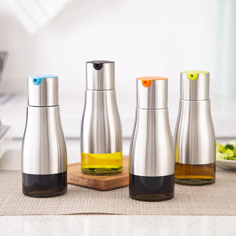 

Kitchen accessories oil pot stainless steel oil pot household glass soy sauce vinegar bottle cooking wine bottle seasoning bottl
