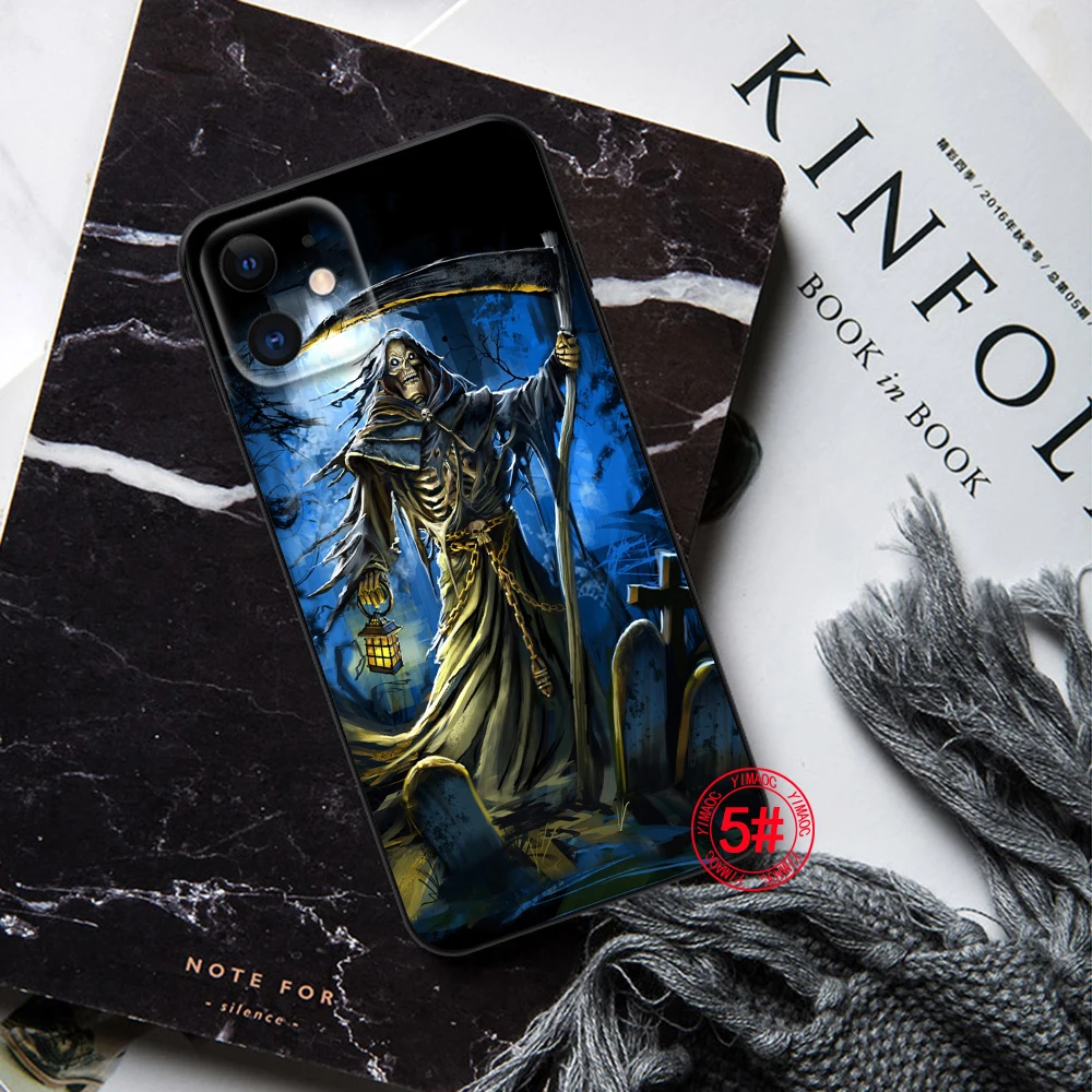 Мягкий чехол 2C Grim Reaper Skull Skeleton для Xiaomi Mi A1 A2 A3 9T Pro Poco F1 F2 F3 GT M2 M3 M4 M5 C40 X2 X3 NFC X4 pro