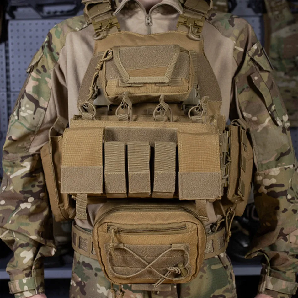 Фото YAKEDA Тактический жилет Plate Carrier 1000D нейлоновый быстросъемный лазерный режущий модульный легкий охотничий жилет CS №5