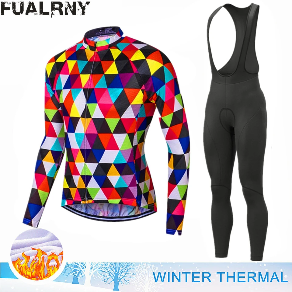 Новинка 2023 зимние комплекты термобельных флисовых велосипедных Джерси