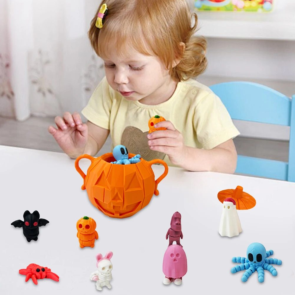 8 шт. детские игрушки-фигурки в виде тыквы