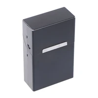1pc cigarette case magnetic ultrathin clamshell large capacity aluminum cigarette case container for men