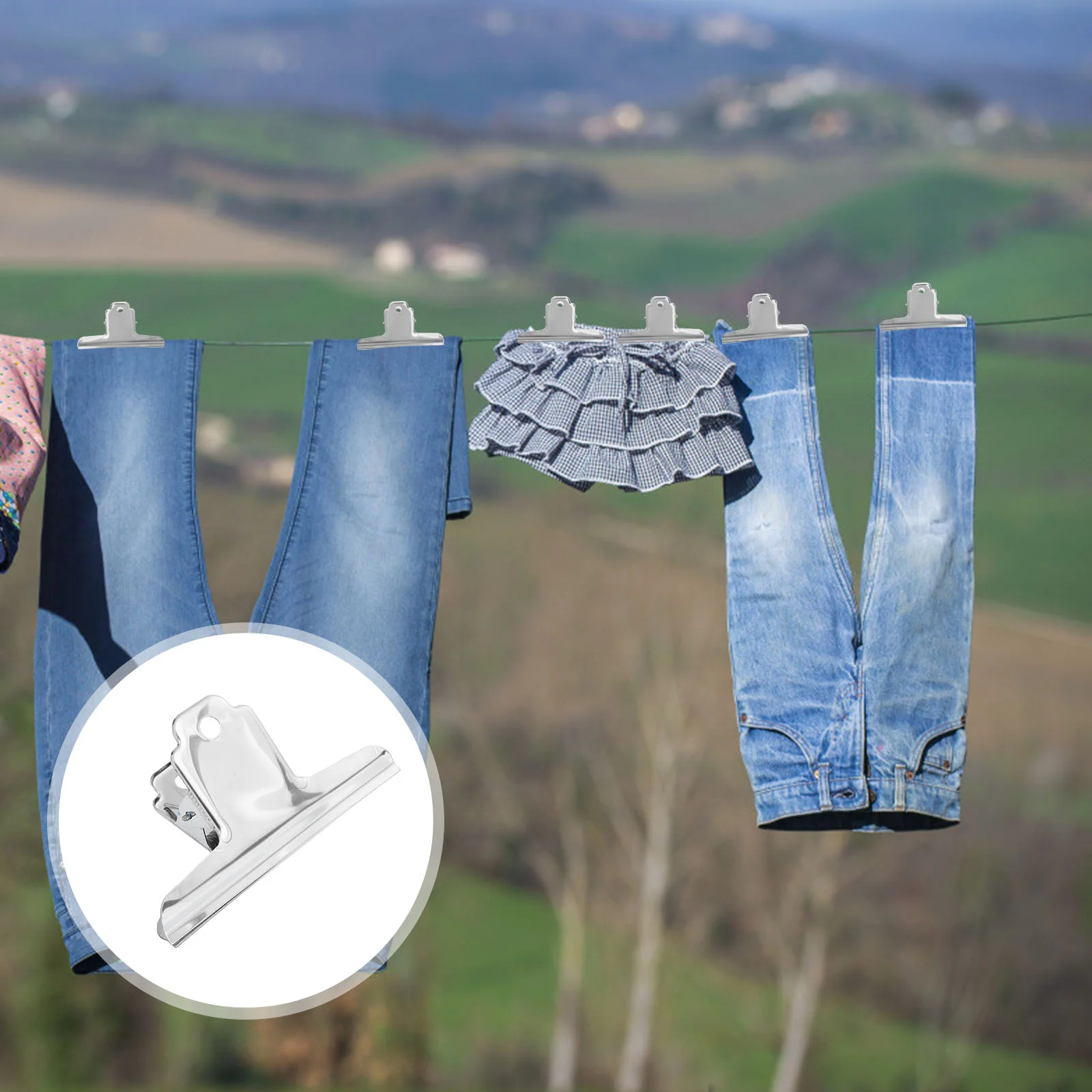 

Clips Clothes Clip Clampmetal Peg Clothespin Craft Paper Windproof Sock Clothespins Large Fixing Clothing Steel Hanging