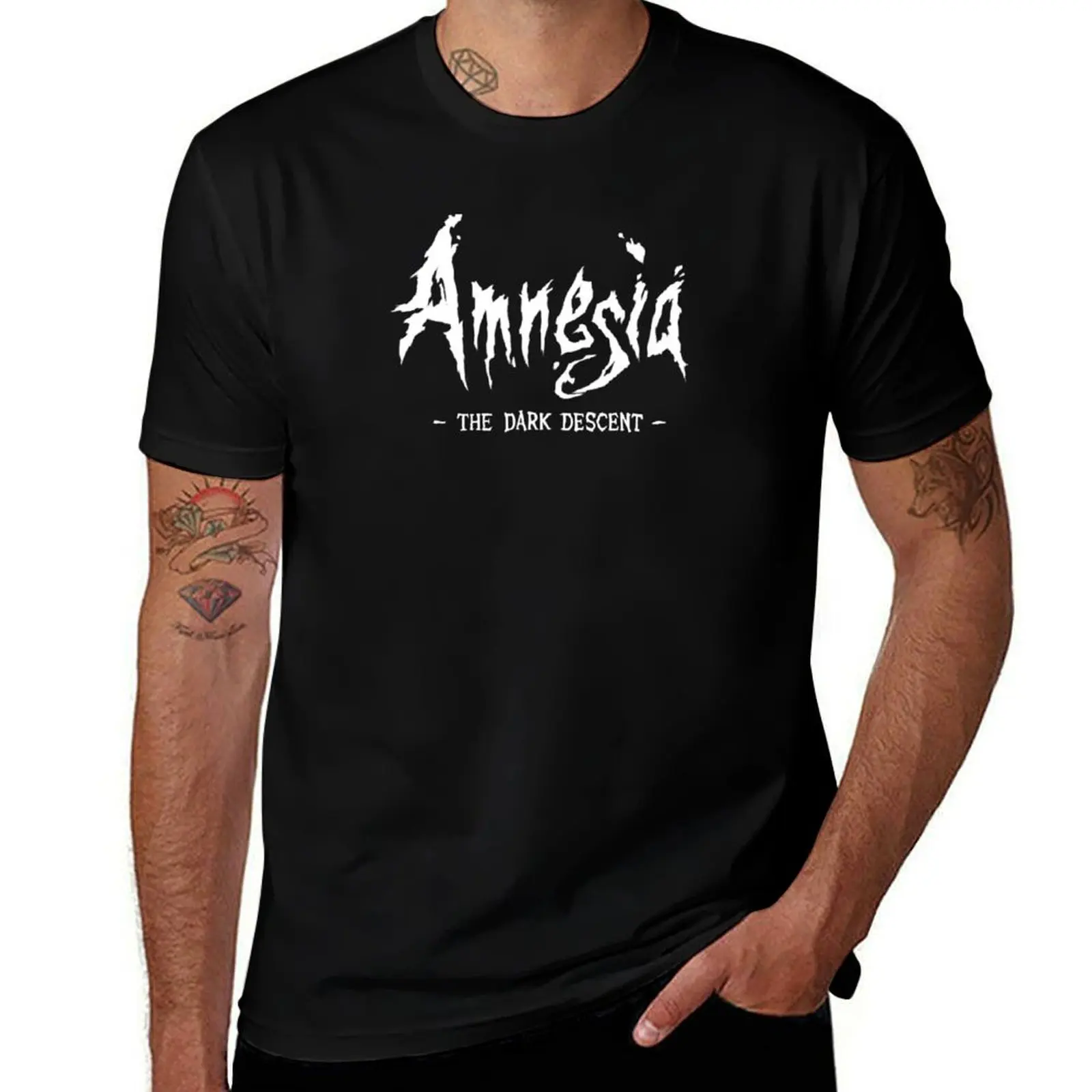 Фото Amnesia: the Dark Descent (white) T-Shirt Gym Wear Breathable Short Sleeve Tee №1