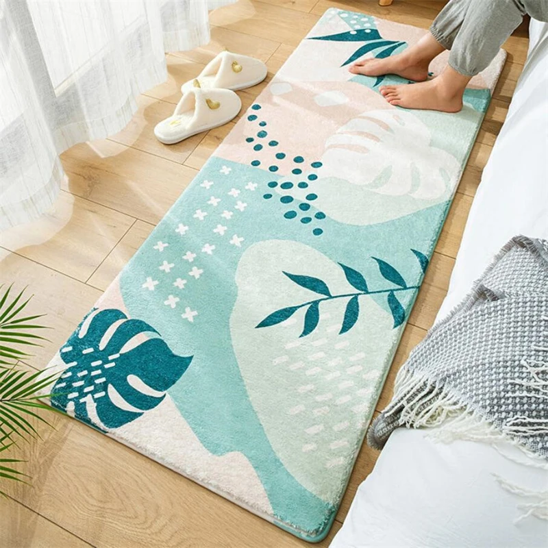 Мягкий коврик из искусственного кашемира впитывающий нескользящий для ванной