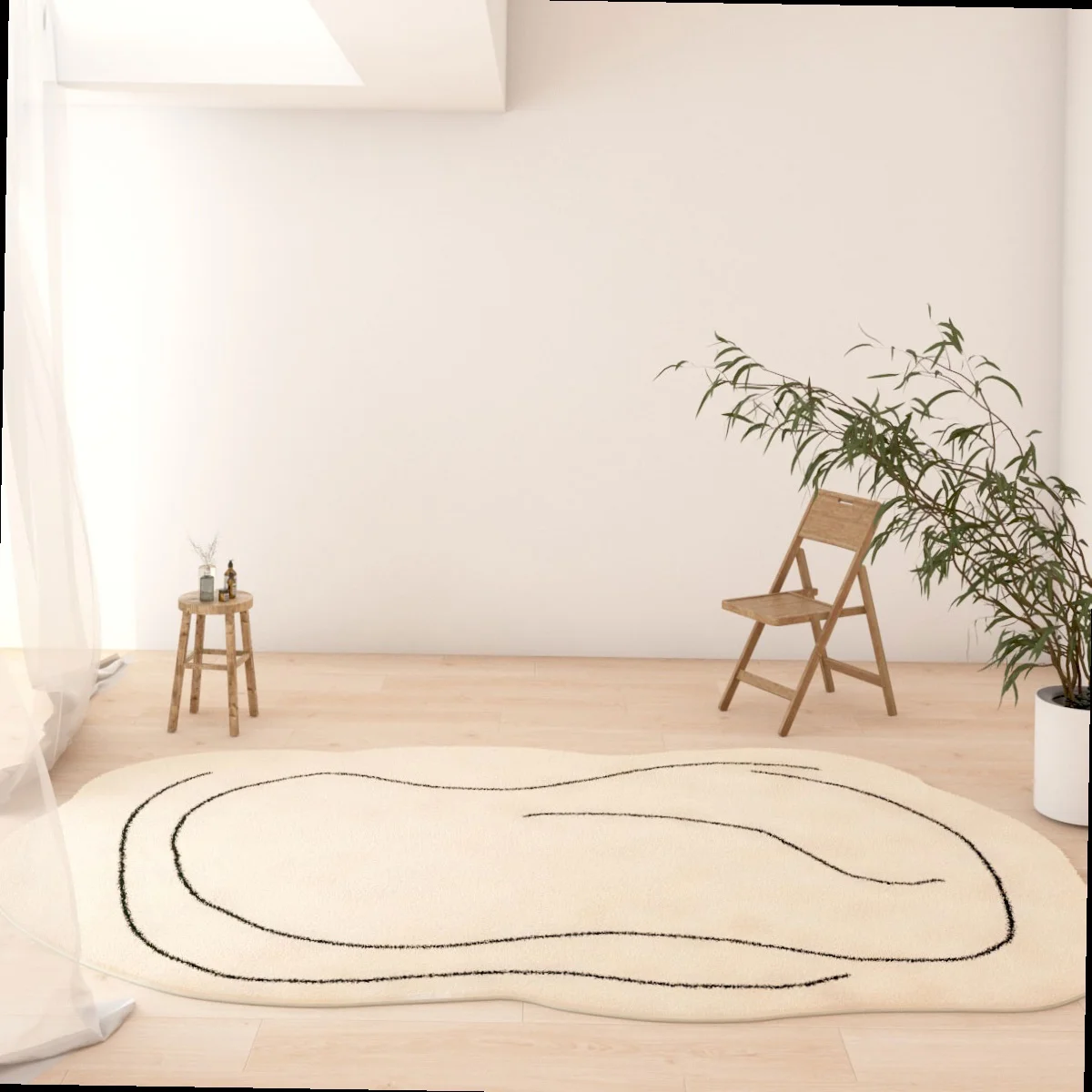 

Новый простой несимметричный ковер и ковер в скандинавском стиле Ins для гостиной белый современный декор прикроватный напольный ковер кофе...