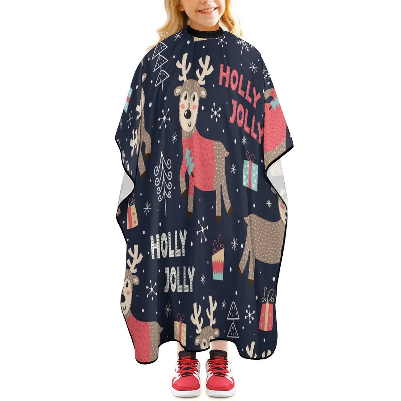 

Holly Jolly, детская Парикмахерская накидка, профессиональная накидка для стрижки волос в салоне с регулируемой застежкой на шею для мальчиков и...