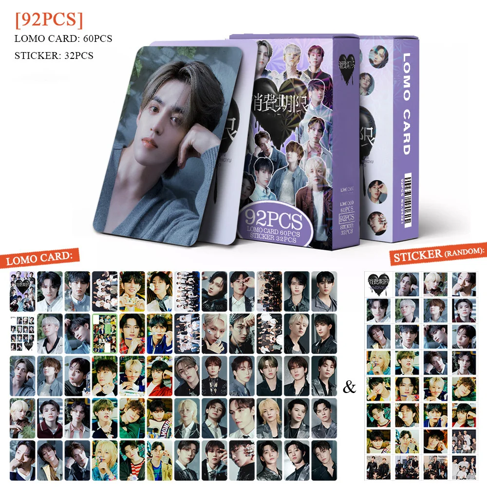 Kpop Idols Wonwoo Jeonghan в штучной упаковке двухсторонняя печать карты ЛОМО самоклеящаяся