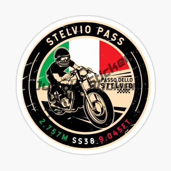 Фото Наклейки STELVIO PASS ITALIA для украшения автомобилей, комнат, шкафов, столов, компьютеров, велосипедов, виниловые самоклеящиеся наклейки №2