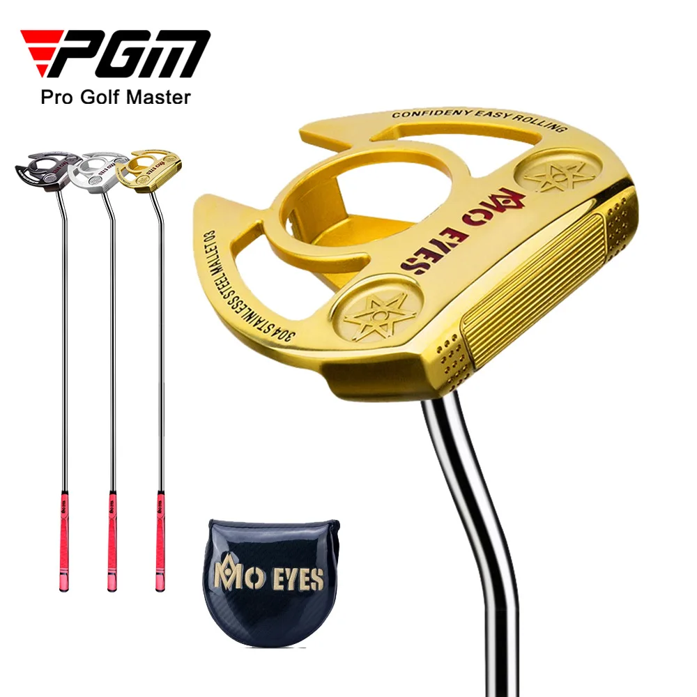1Pcs PGM Professional Golf Club Push Rod Leaning Neck 304 Soft Iron Casting Golf Sports Putter Stainless Steel TUG022