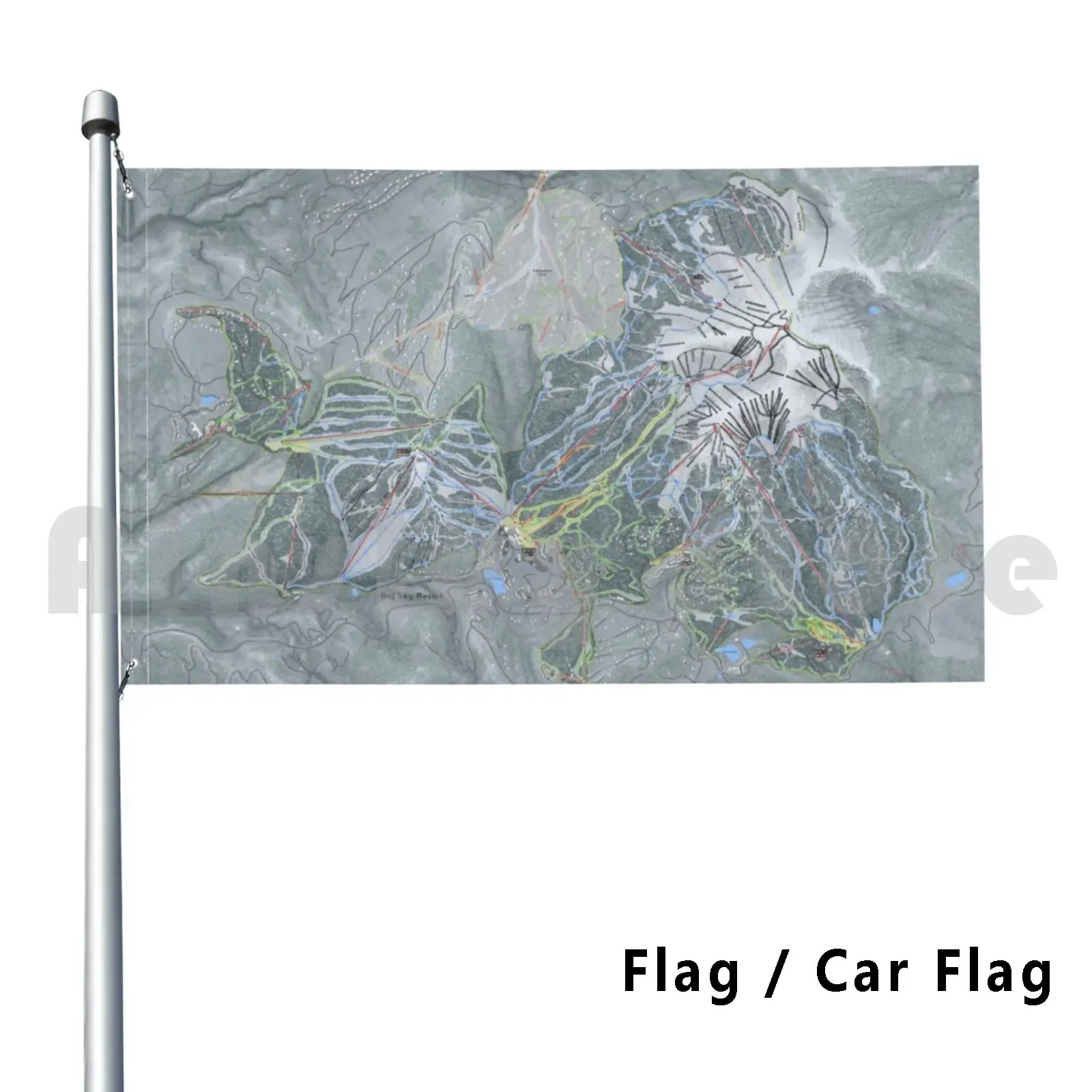 Карта туристической трассы Big Sky украшение для улицы флаг с автомобильным флагом