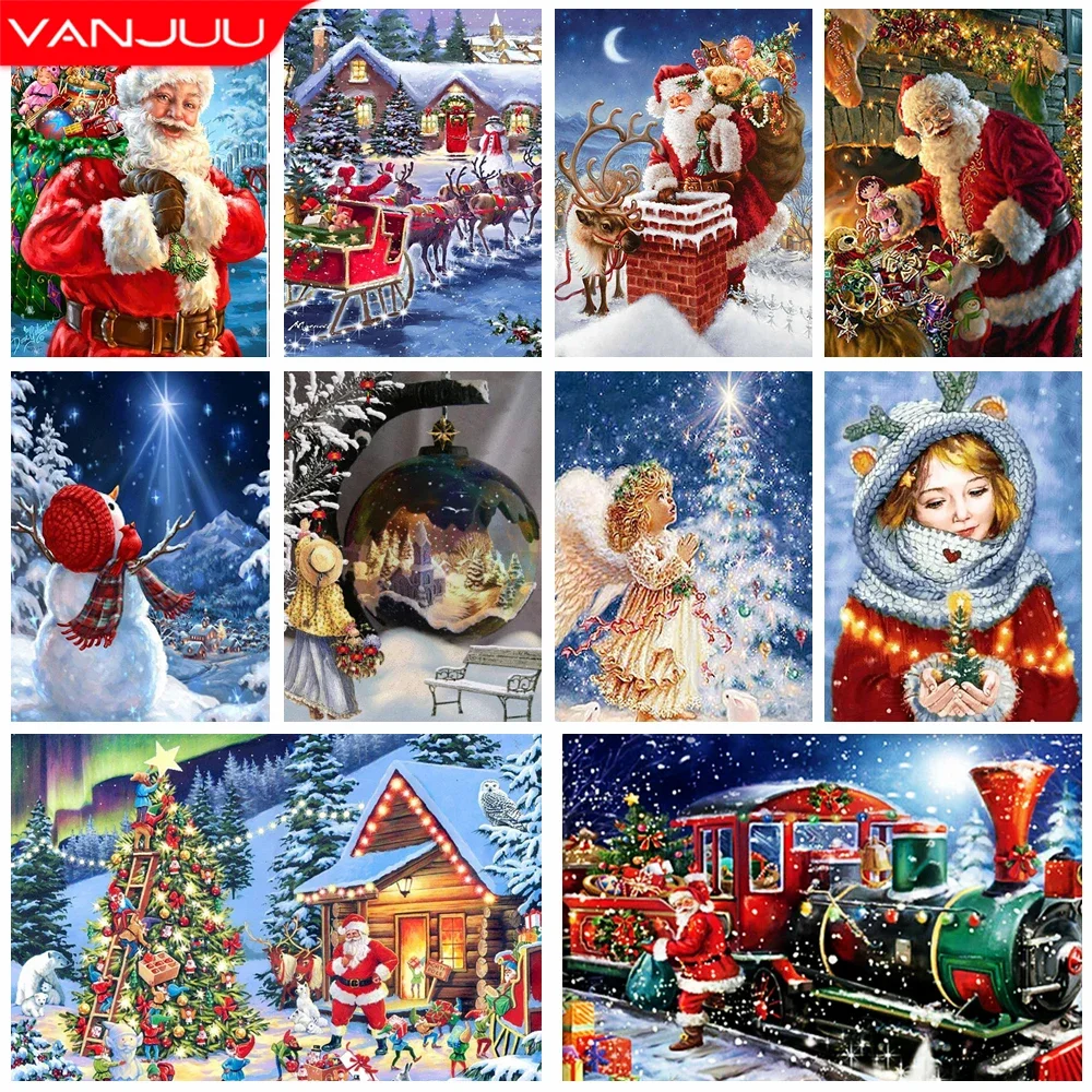 

Christmas 5D DIY diamond painting snowman elk DIY diamond mosaic window diamond embroidery cross stitch set home décor gifts