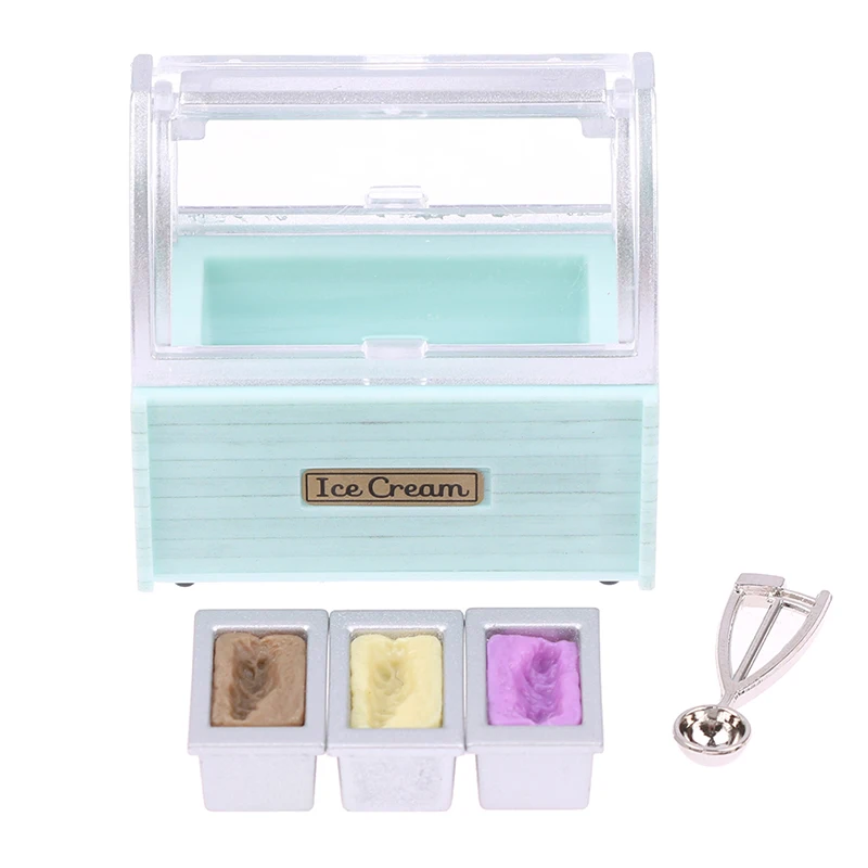 

1/6 Scale Miniature Dollhouse Ice Cream Model Cute Mini Ice-cream Simulation Food for Barbies Blyth Doll Kitchen Toy Accessories