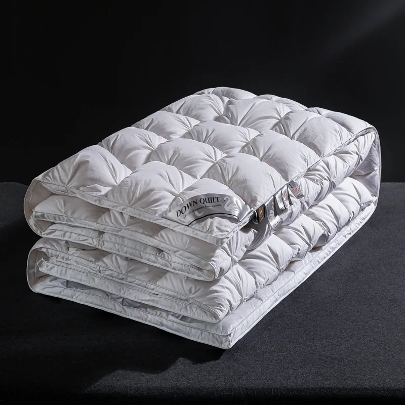 Новинка 2024 длинноволокнистое хлопковое пуховое одеяло 120 95 зимнее из белого