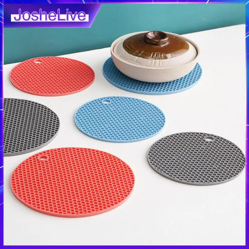 

Нескользящий коврик для посуды, термостойкий силиконовый коврик, водонепроницаемые подставки 14 см/17 см, Настольный коврик, фотодержатель для кастрюли