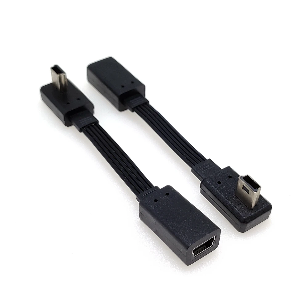 

Mini USB Cable 5Pin Plug To Female Socket Extension Data Adapter Lead Cable Right Angle 90° Cord 5CM-10CM