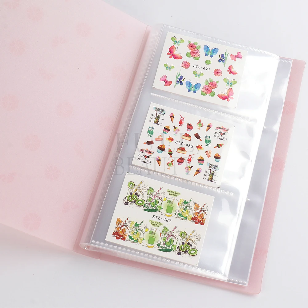 Альбом для наклеек на ногти 120 слотов пустая книжка хранения акриловый