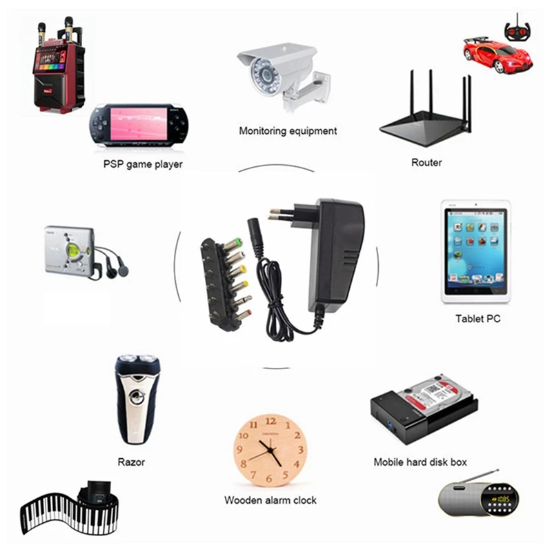 Регулируемый адаптер для зарядного устройства 30 Вт 3 А преобразователь источника