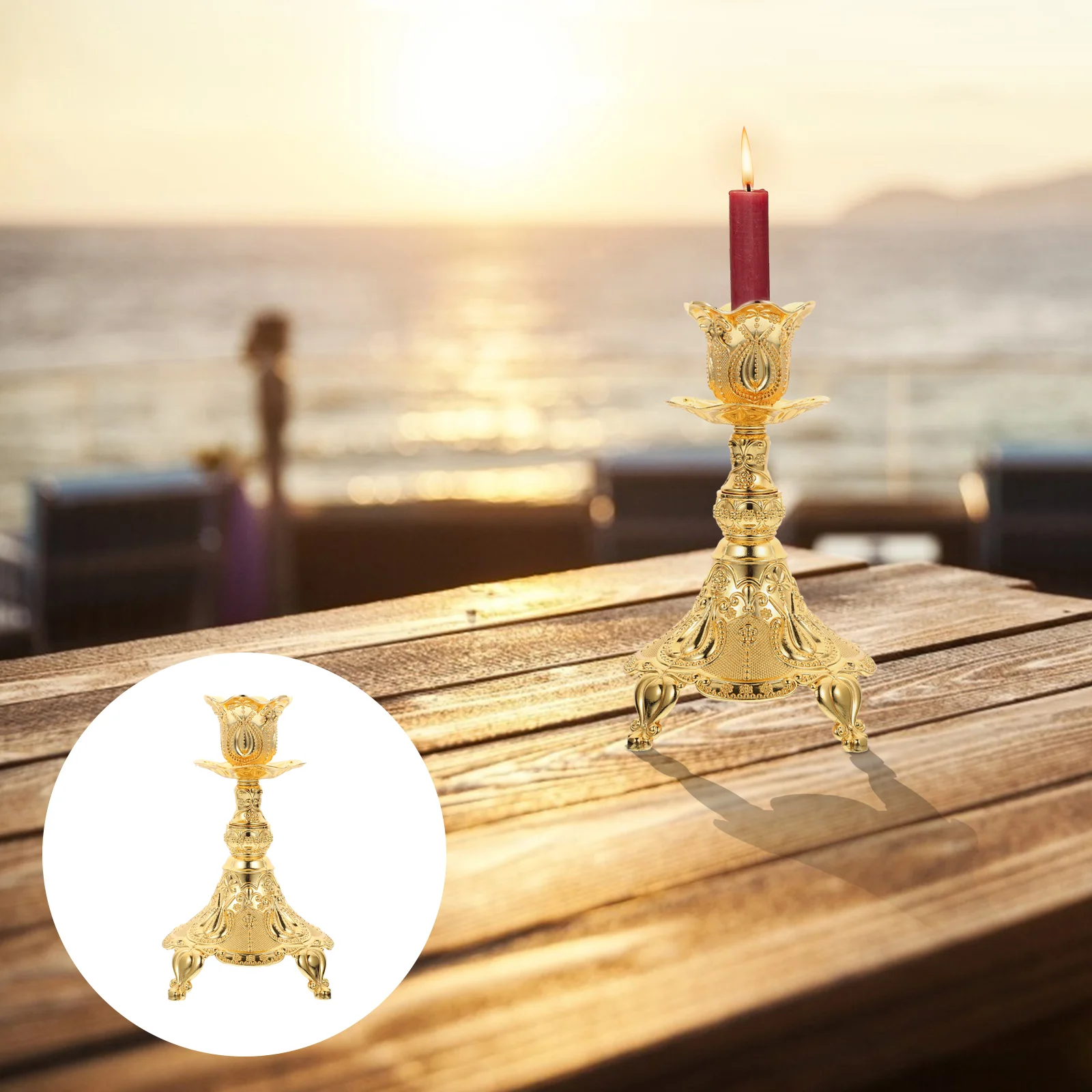 

Holder Candlestick Stand Taper Tealight Holders Decorative Pillar Iron Metal Wedding Vintage Rack Tea Home Table Retro