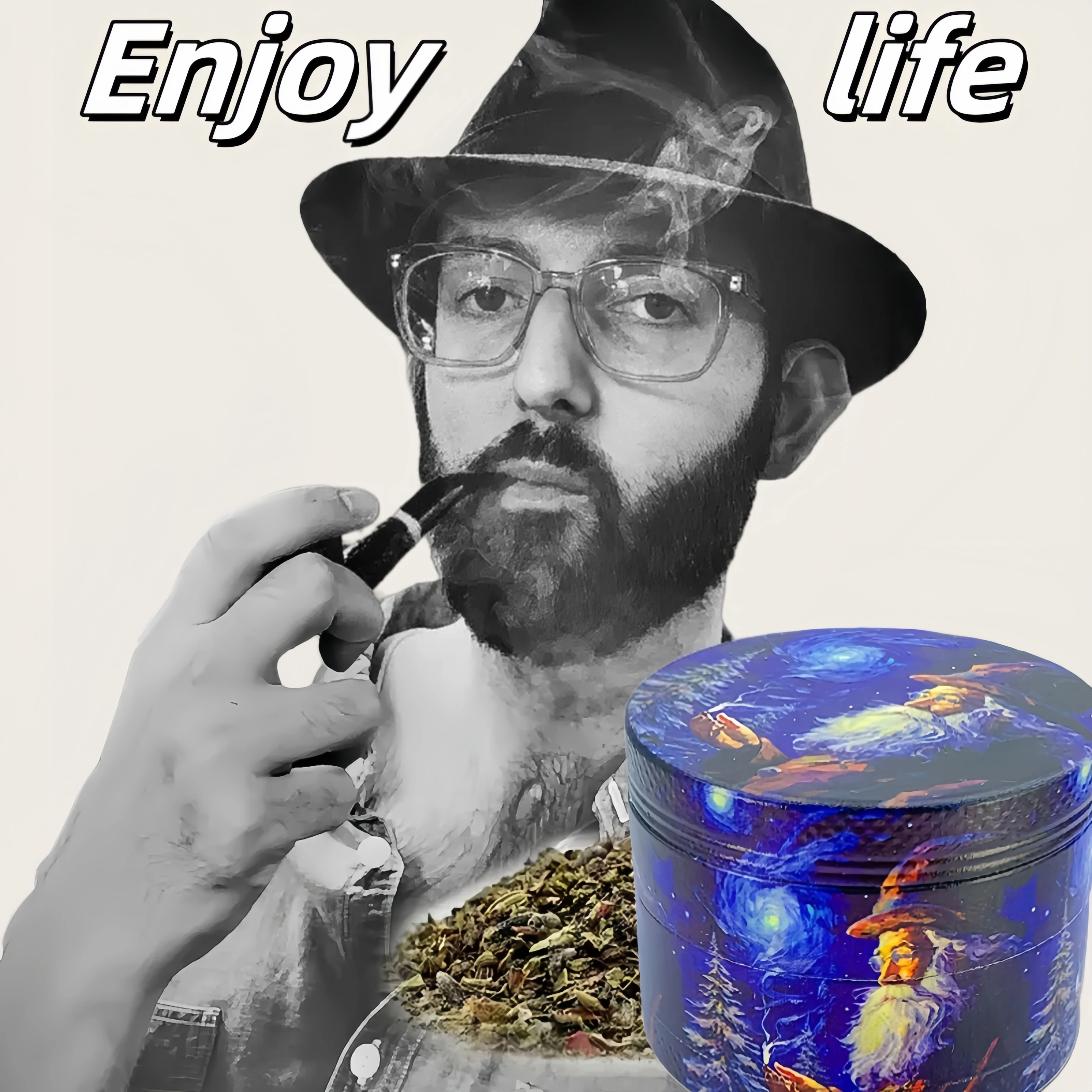 50 мм Рождественская серия синяя подходящая мельница для табака Санта-Клаус