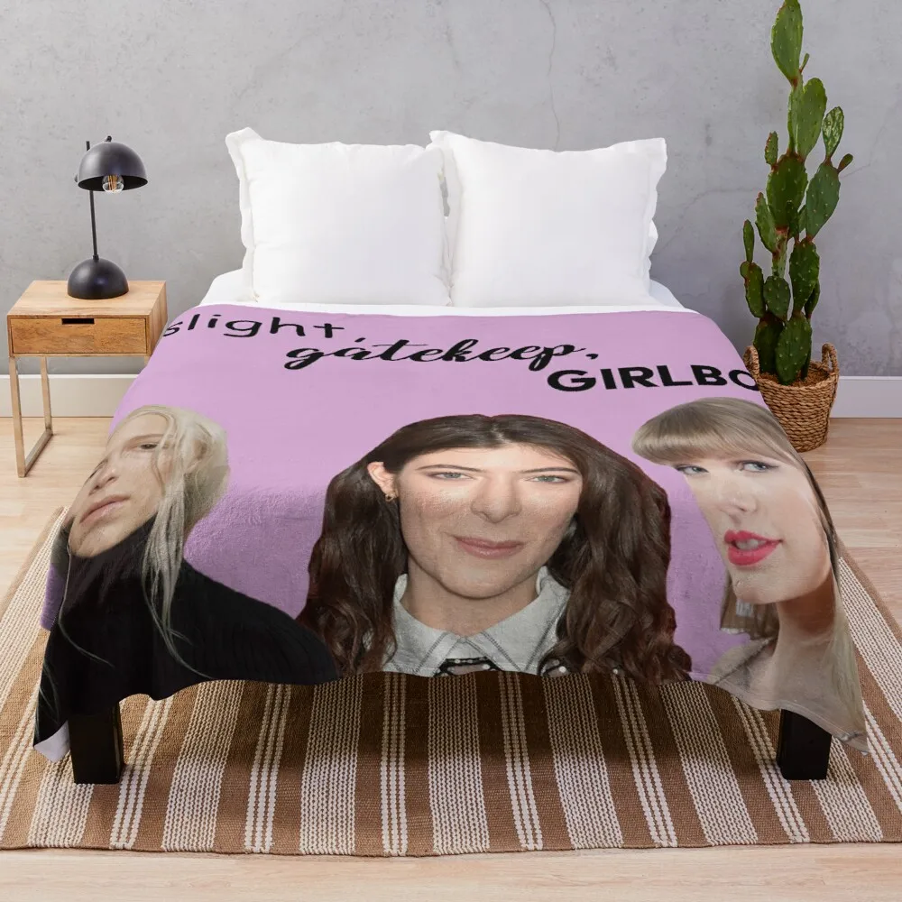 

Gaslight Gatekeep Girl Boss Throw Blanket Picnic Blanket