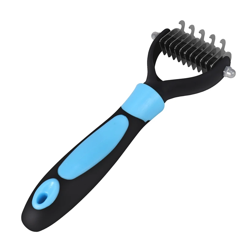

Hair Removal Comb For Dogs Cat Detangler Fur Trimming Dematting Deshedding Brush Grooming Tool For Matted Long Hair