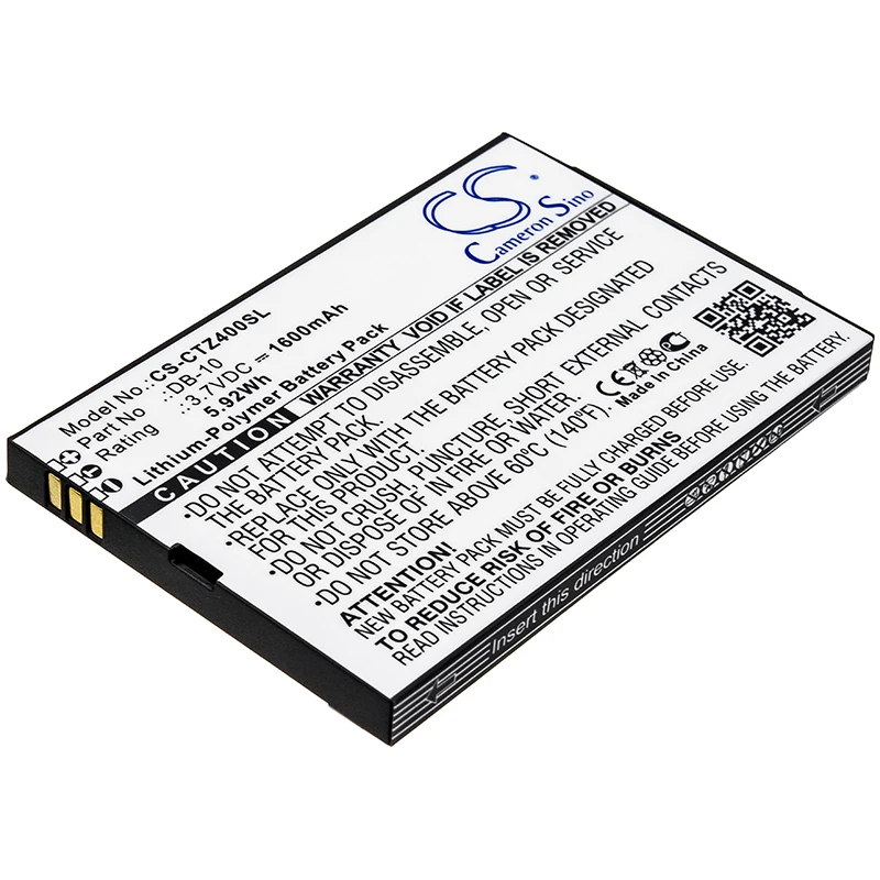 Фото Аккумулятор ALLCCX GreenBatteryPower 1600 мАч 3.7В 5.92Втч Li-Polymer для Canon DB-10 Wordtank Z400 Z410 Z800 Z900 №2