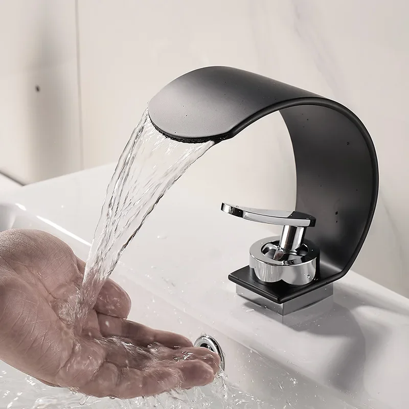 GEGVE Водопад Смесители для умывальника Смеситель раковины Горячая и холодная вода