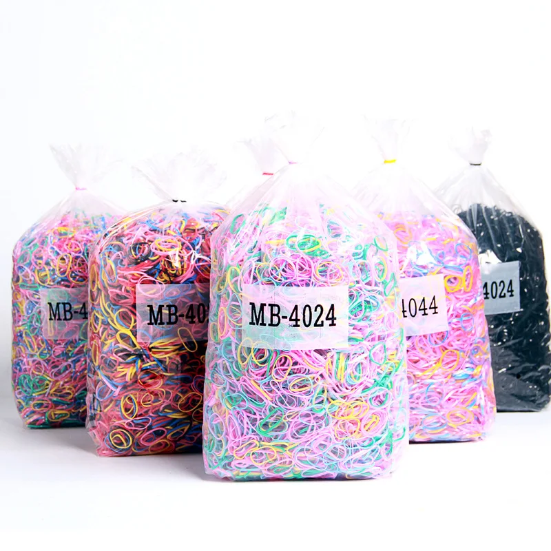 

500/1000Pcs Baby Girls Scrunchie Pack Disposable Small Rubber Bands Elastic Hair Band Hair Rope Headband Women Hair Accessoires