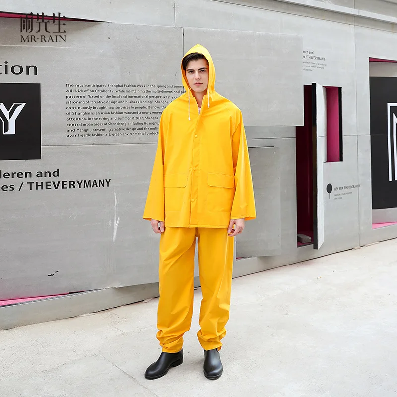 Водонепроницаемый желтый дождевик женский для кемпинга байкера мотоцикла