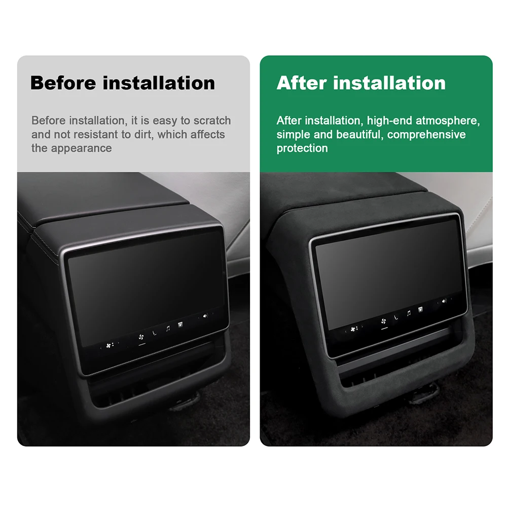 Итальянская верхняя замша для Tesla Model 3 Highland 2024-Up задняя Рамка экрана Защита от