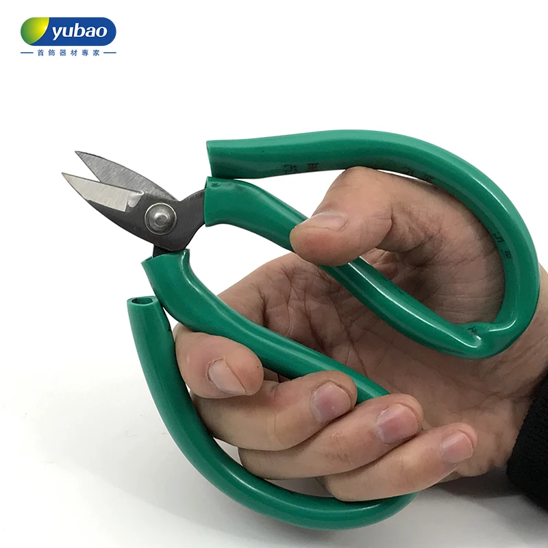 

Yubao Green Handle Scissors Jewelry Equipment Multi-functional Scissors Gold Silver Processing DIY Handmade Small Head Scissors
