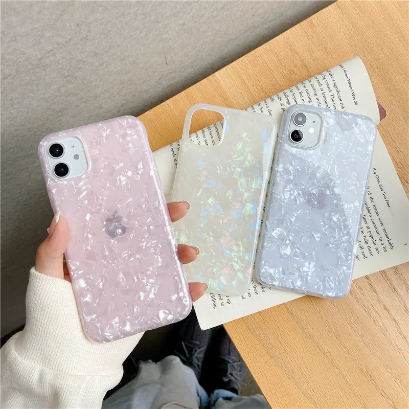 

for iPhone 13 11 Pro Max 12 mini SE 7 8 Plus XR XS Max Luxury Clear Back Color Shell Case High Quality Fashion Funda Coque Case