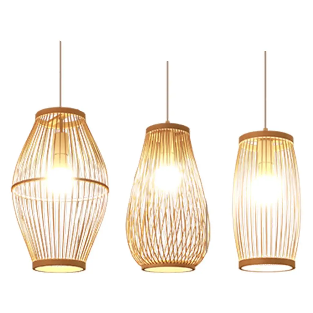 

Bamboo Pendant Light Hanging Lamp Kitchen Teahouse Hotel Decor