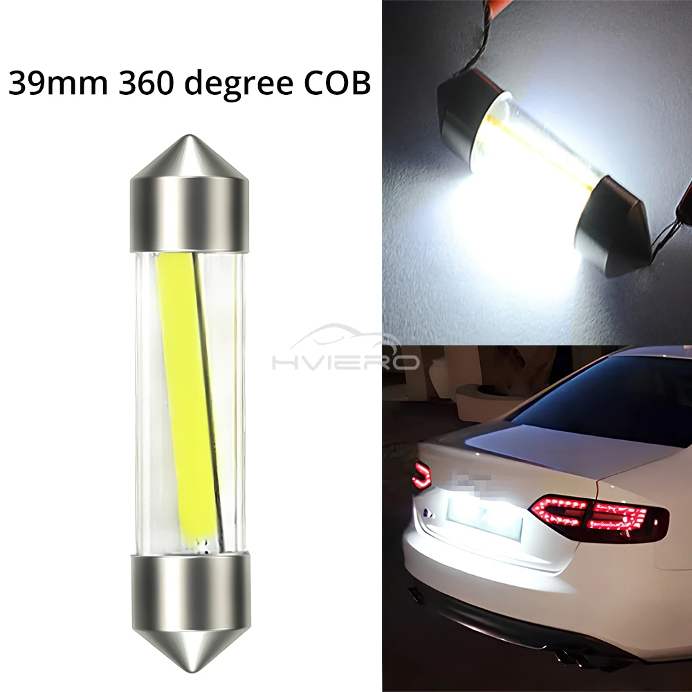 

1/2/10 шт. Автомобильный C5W C10W COB 360 градусов светодиодные лампы гирлянда 39 мм 41 мм внутренняя купольная дверь лампа для чтения белый багажник освещение номерного знака