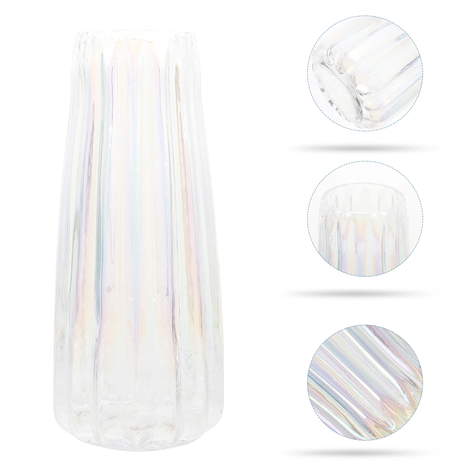 

Vase Flower Glass Floral Clear Planter Propagation Container Cylinder Station Hydroponic Pot Bud Dried Ceramic Desktop