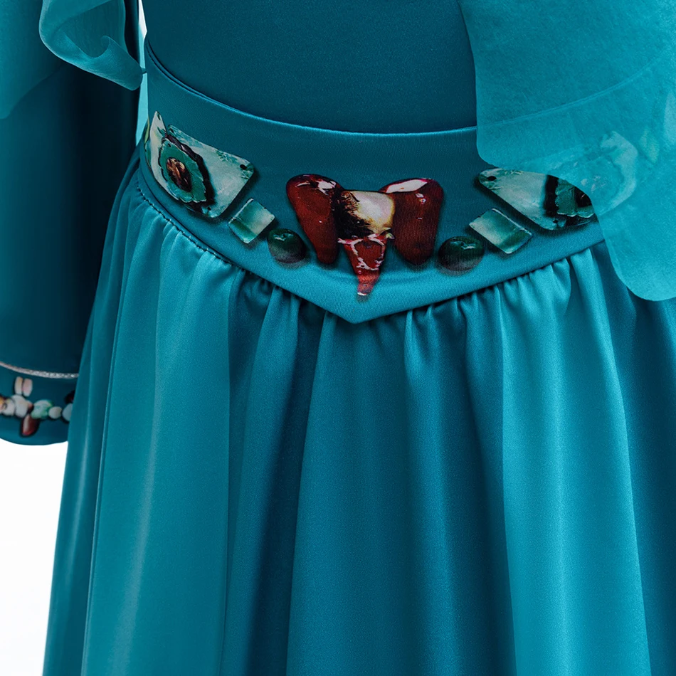 Костюм для косплея Fiona из фильма голубое зеленое платье униформа детей наряд