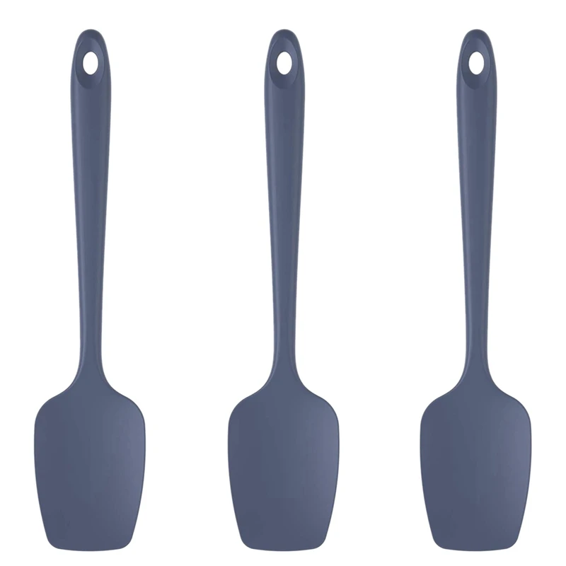 

3 Pcs Silicone Spatula Black High Temperature Resistant Bpa-Free Rubber Spatula Cooking And Baking Kitchen Spatula