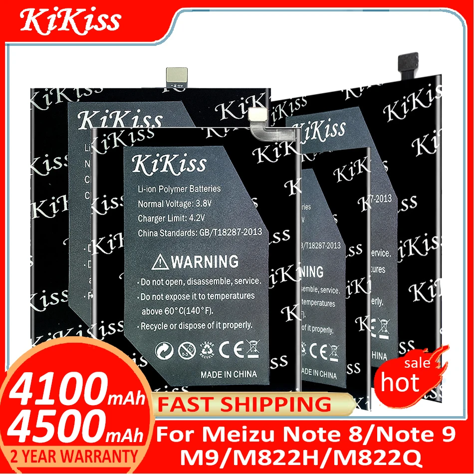 

KiKiss Battery BA822 BA923 For Meizu Note 8 Note8 Note 9 Note9 M9 M 9 M822H M822Q Batteries + free tloos