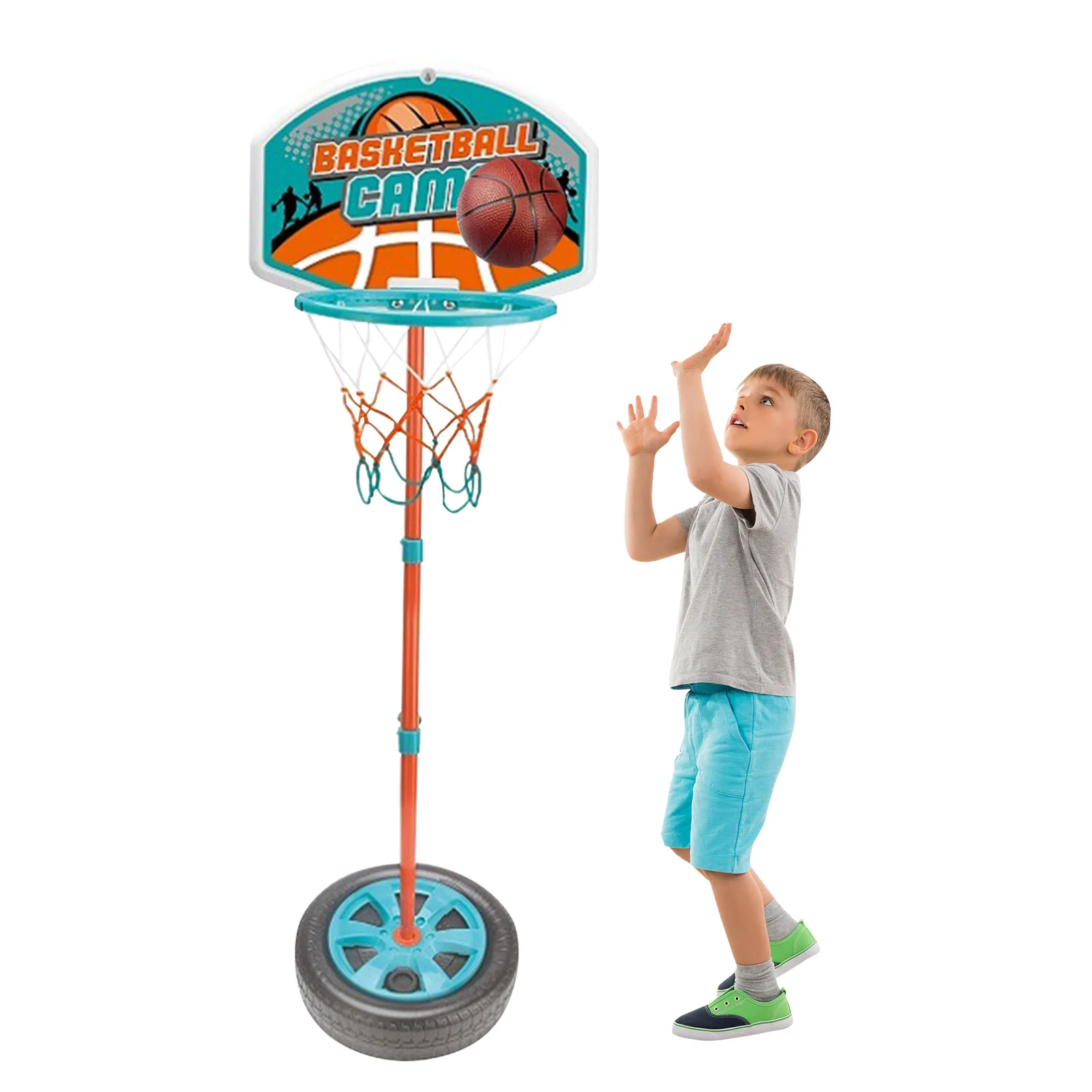 

Детский баскетбольный обруч с регулируемой высотой, комнатный и уличный набор баскетбольных обручей для малышей, комнатный и уличный мини-...