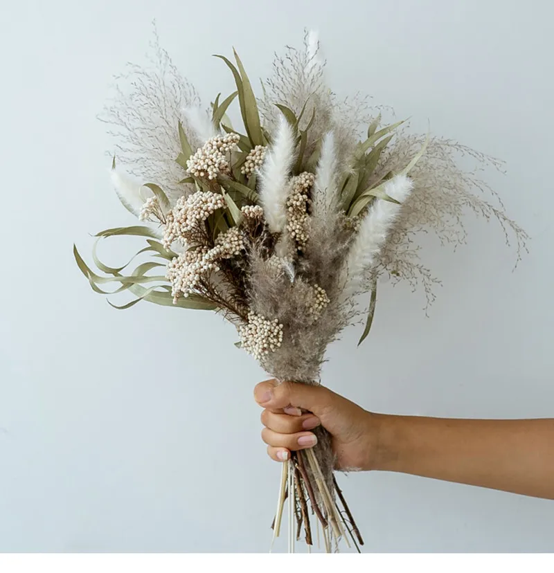Свадебная пампасная трава Декор для дома перо сушеные цветы букет натуральные