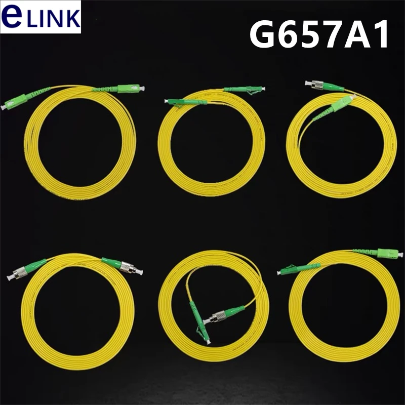 

G657A1 fiber patchcord SC APC LC UPC FC APC ST UPC SM SX 1M 2M 3M 5M 10M 7M 20M 30M 50M 15M IL within 0.3dB factory direct ELINK