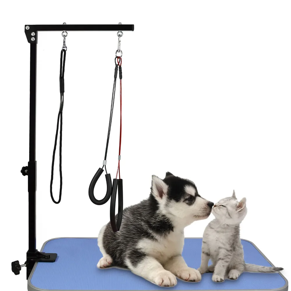 

No Two Arm Holder Pet Sit Clamp Grooming Haunch And With For Loop Dog Table Grooming 90 Pets Noose Grooming Cm Bracket Foldable