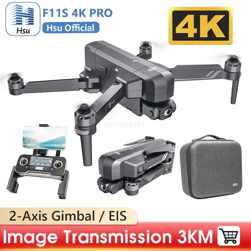 

SJRC F11S 4K PRO Drone 4K Profesional EIS HD Drones 2-Axis Gimbal GPS 5G WiFi 3KM RC Distance FPV Dron Brushless Quadcopter Toys