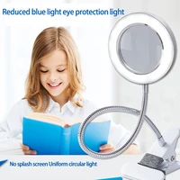 portable led desk light bright usb charging magnifying glass reading book lamp night light 360 degree rotating home table lamp