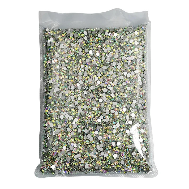 

Wholesale 14400pcs Bulk Glass Flatback Crystals AB Nail Rhinestones SS3-SS20 Non Hotfix Stones Gems For DIY Craft Art Decoration